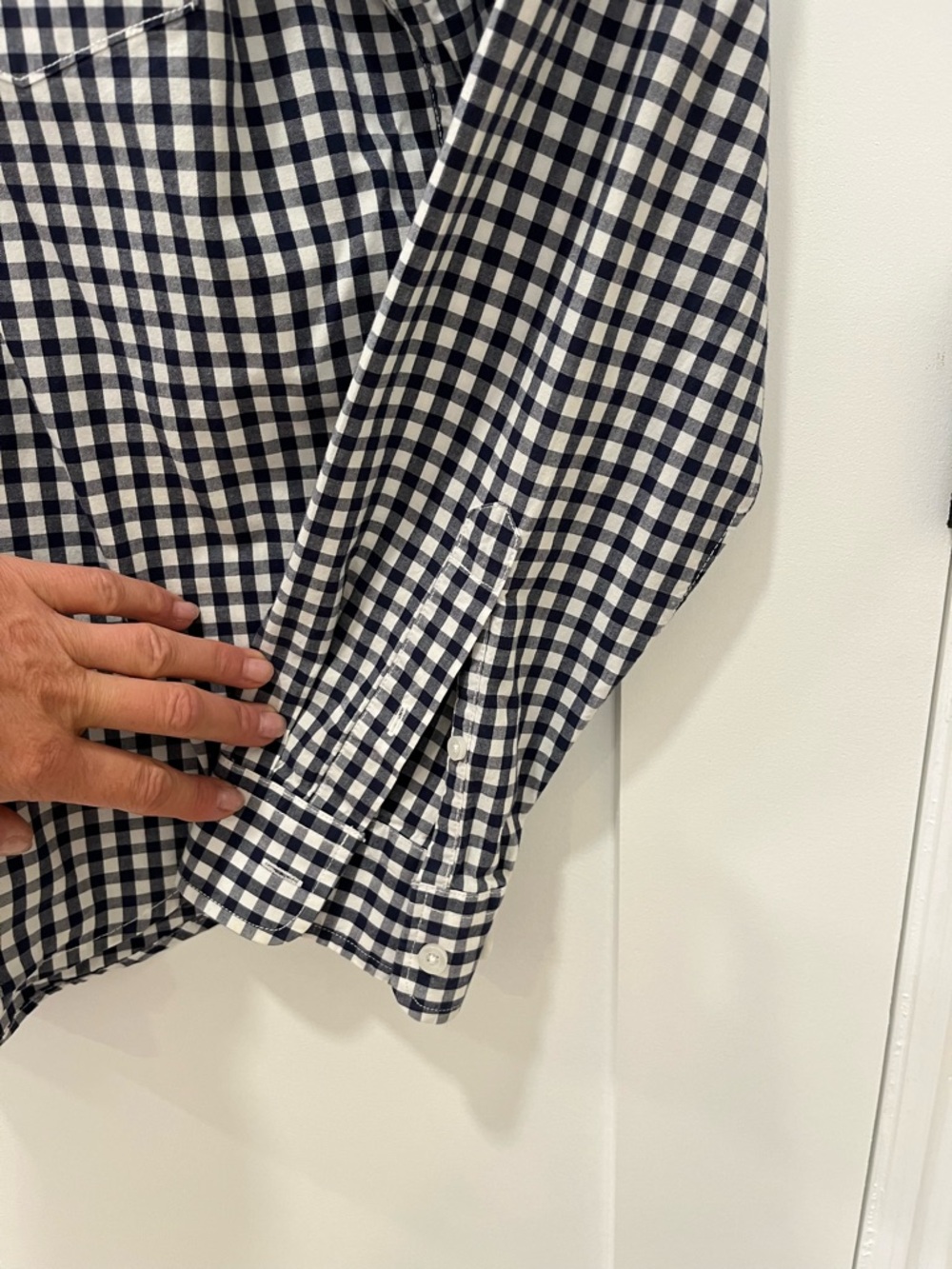 KMJ Quarantina Shirt navy and white gingham - Picture 2 of 9